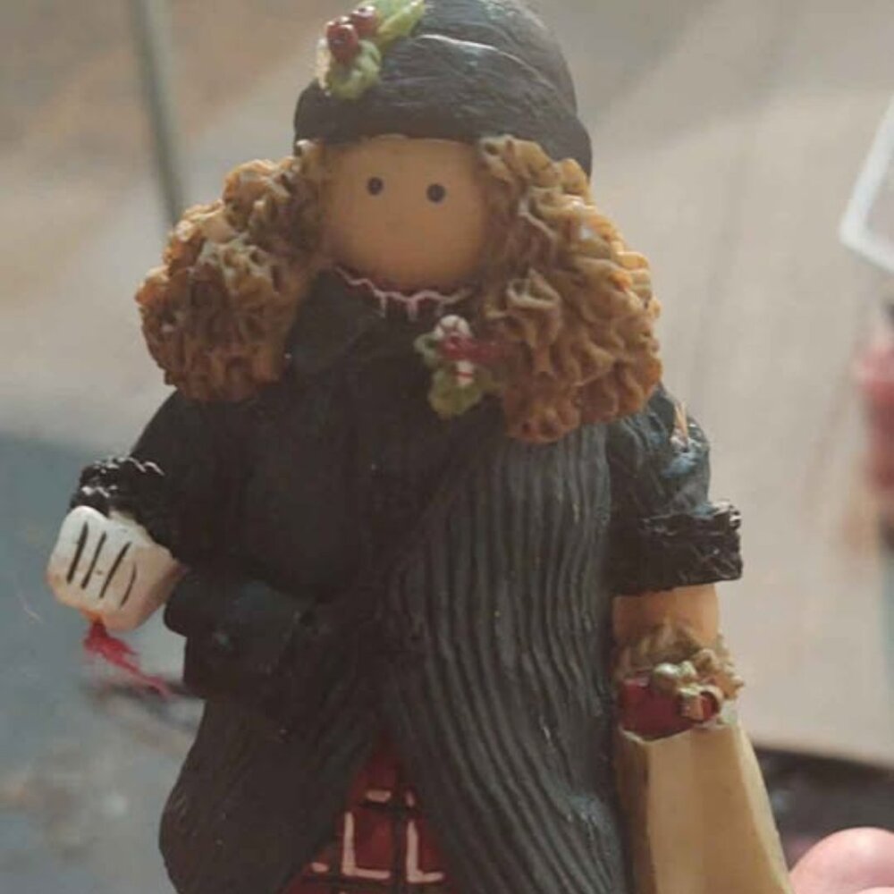 Lizzie High Resin Christmas Shopping Figurine
